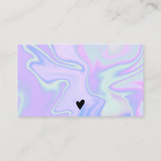 愛で作感謝していった大理石の青い紫 名刺 (裏面)