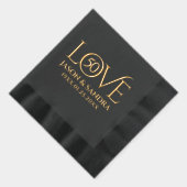 . .愛で優雅な結婚記念日 箔ナプキン (右)