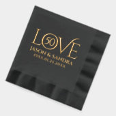 . .愛で優雅な結婚記念日 箔ナプキン (左)