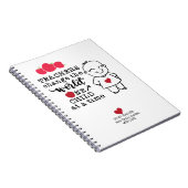 愛で先生へパーソナライズされた ノートブック (右側)