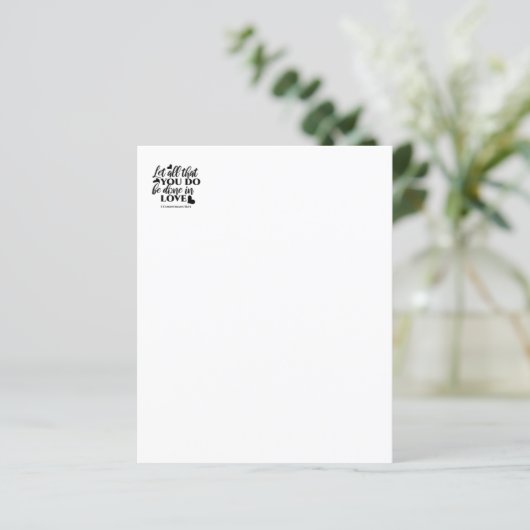 愛で全てを成し遂げよう – 1 Cor 16:14 (スタンド正面)