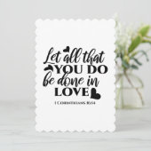 愛で全てを成し遂げよう – 1 Cor 16:14 シーズンカード (スタンド正面)