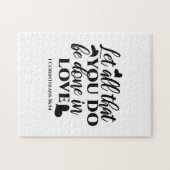 愛で全てを成し遂げよう – 1 Cor 16:14 ジグソーパズル (横)