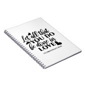 愛で全てを成し遂げよう – 1 Cor 16:14 ノートブック (右側)