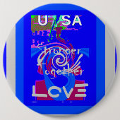 愛で共に強く USA インスピレーション 缶バッジ (正面)