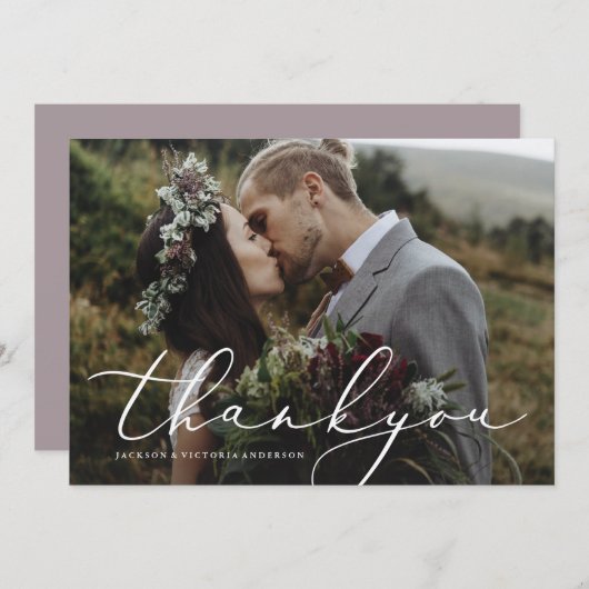 愛で写真カードありがとう サンキューカード (正面/裏面)