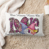 愛で動く、かわいい小人の夫婦がお好きなテキストを入れて腰用クッションに ランバークッション (ブランケット)