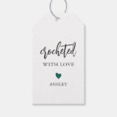 愛で噛み切った任意の色,手作り ギフトタグ (正面)