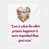 愛で居心地の良いバレンタインデー毛布» フリースブランケット (正面)