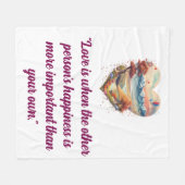 愛で居心地の良いバレンタインデー毛布» フリースブランケット (正面(横))