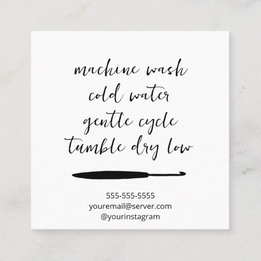 愛で怒る スクエア名刺 (裏面)