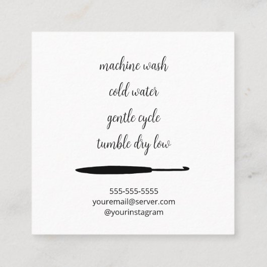 愛で怒る スクエア名刺 (裏面)