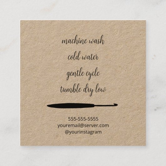 愛で怒る スクエア名刺 (裏面)