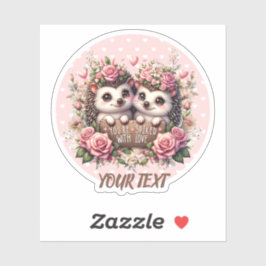 愛で愛のヘッジホッグカスタムステッカー。 シール