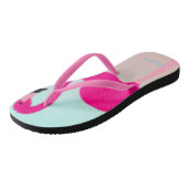 愛で愛らしいピンクのフラミンゴ ビーチサンダル (アングル)