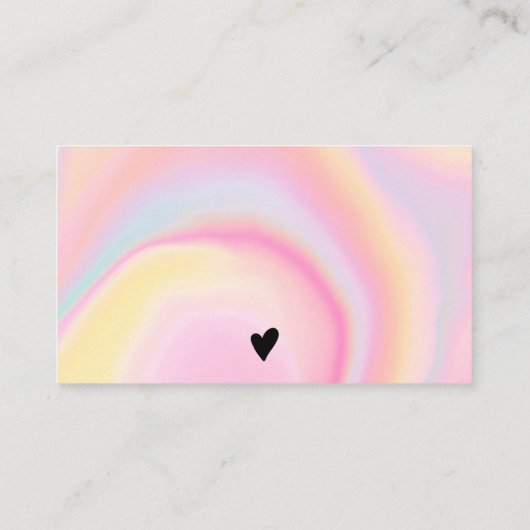 愛で感謝してい作った大理石ピンク 名刺 (裏面)