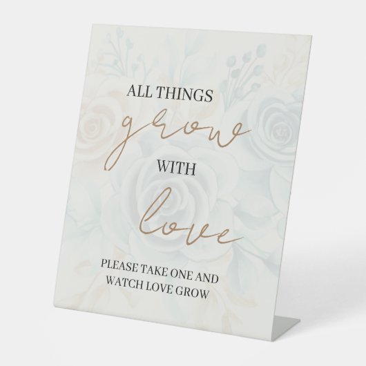 愛で成長する全てのものを一つ取って見て 台座サイン (正面)