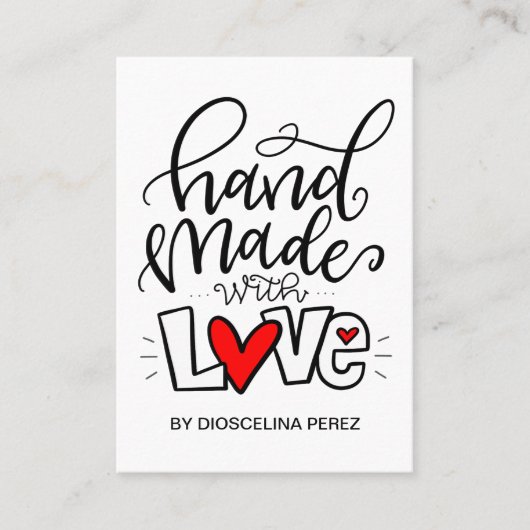 愛で手を作り コーリングカード (正面)