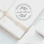 愛で手作りお洒落したシックな植物性スクリプト ラバースタンプ