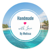 愛で手作りされたゴージャスブルーの熱帯ビーチ