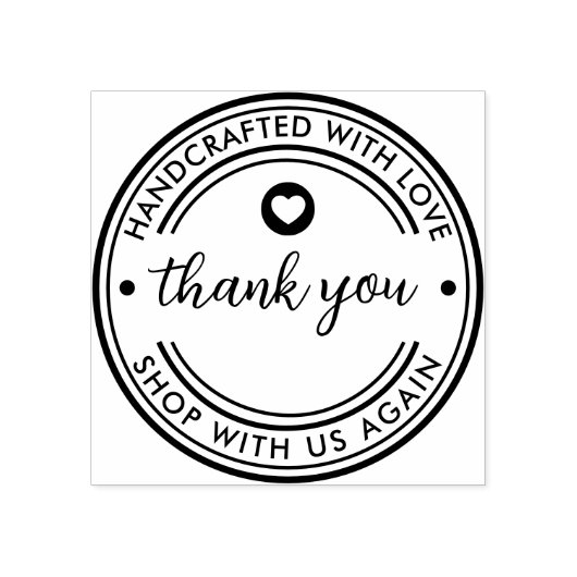 愛で手作りされたブランドロイヤリティに感謝 ラバースタンプ (インプリント)