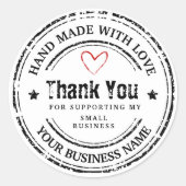 愛で手作りされた抽象芸術 |感謝していあなた ラウンドシール (正面)