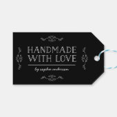 愛で手作りされた編集可能なカラー ギフトタグ (正面(横))