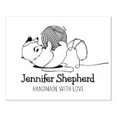 愛で手作りのかわいい猫 ラバースタンプ (インプリント)