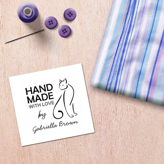 愛で手作りのかわいい猫 ラバースタンプ