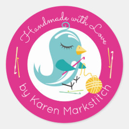 愛で手作りのかわいい鳥かぎ針糸 ラウンドシール