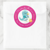 愛で手作りのかわいい鳥かぎ針糸 ラウンドシール (バッグ)