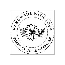 愛で手作りの手描き花 ラバースタンプ