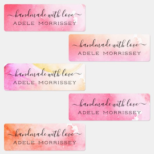愛で手作りの独自の水彩を創り出す ラベル (グループ)