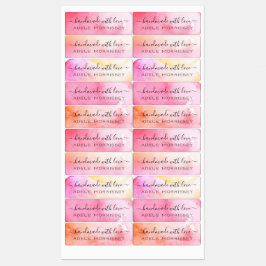 愛で手作りの独自の水彩を創り出す ラベル