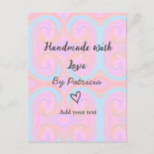 愛で手作りの虹の輝きを追加の名前文字 ポストカード (正面)