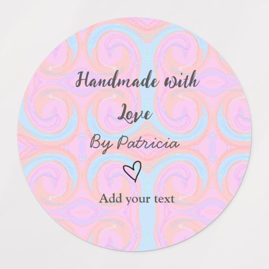 愛で手作りの虹の輝きを追加の名前文字 ラベル (デザイン1)