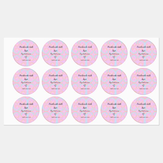 愛で手作りの虹の輝きを追加の名前文字 ラベル (シート)