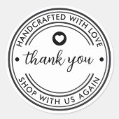 愛で手作りカスタマイズありがとう ラウンドシール (正面)