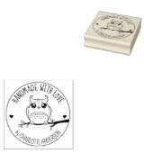 愛で手作りカスタムの可愛いフクロウ。 ラバースタンプ (押印)