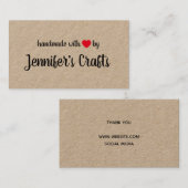 愛で手作りクリエーター・クラフト 名刺 (正面/裏面)