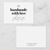 愛で手作りサンキューカード 名刺 (正面/裏面)