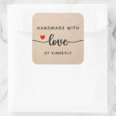 愛で手作りシンプルの スクエアシール (バッグ)