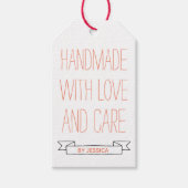 愛で手作りパーソナライズされた ギフトタグ (正面)