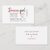 愛で手作りパーソナライズされた 名刺 (正面/裏面)