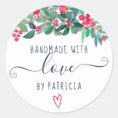 愛で手作りフローラクリスマスウォーター色 ラウンドシール (正面)