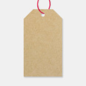 愛で手作りブラウンパーソナライズされたクラフト ギフトタグ (裏面)