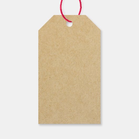 愛で手作りブラウンパーソナライズされたクラフト ギフトタグ (裏面)