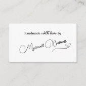 愛で手作りミニマリストありがとう エンクロージャーカード (正面)