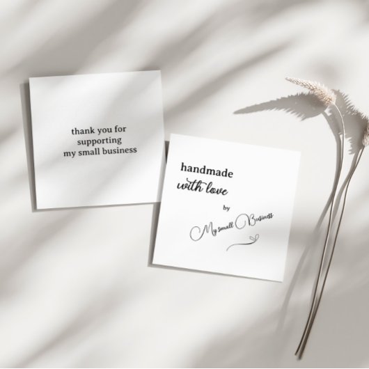 愛で手作りミニマリストありがとう エンクロージャーカード