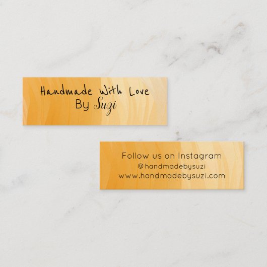 愛で手作り名テラコッタ スキニー名刺 (正面/裏面)